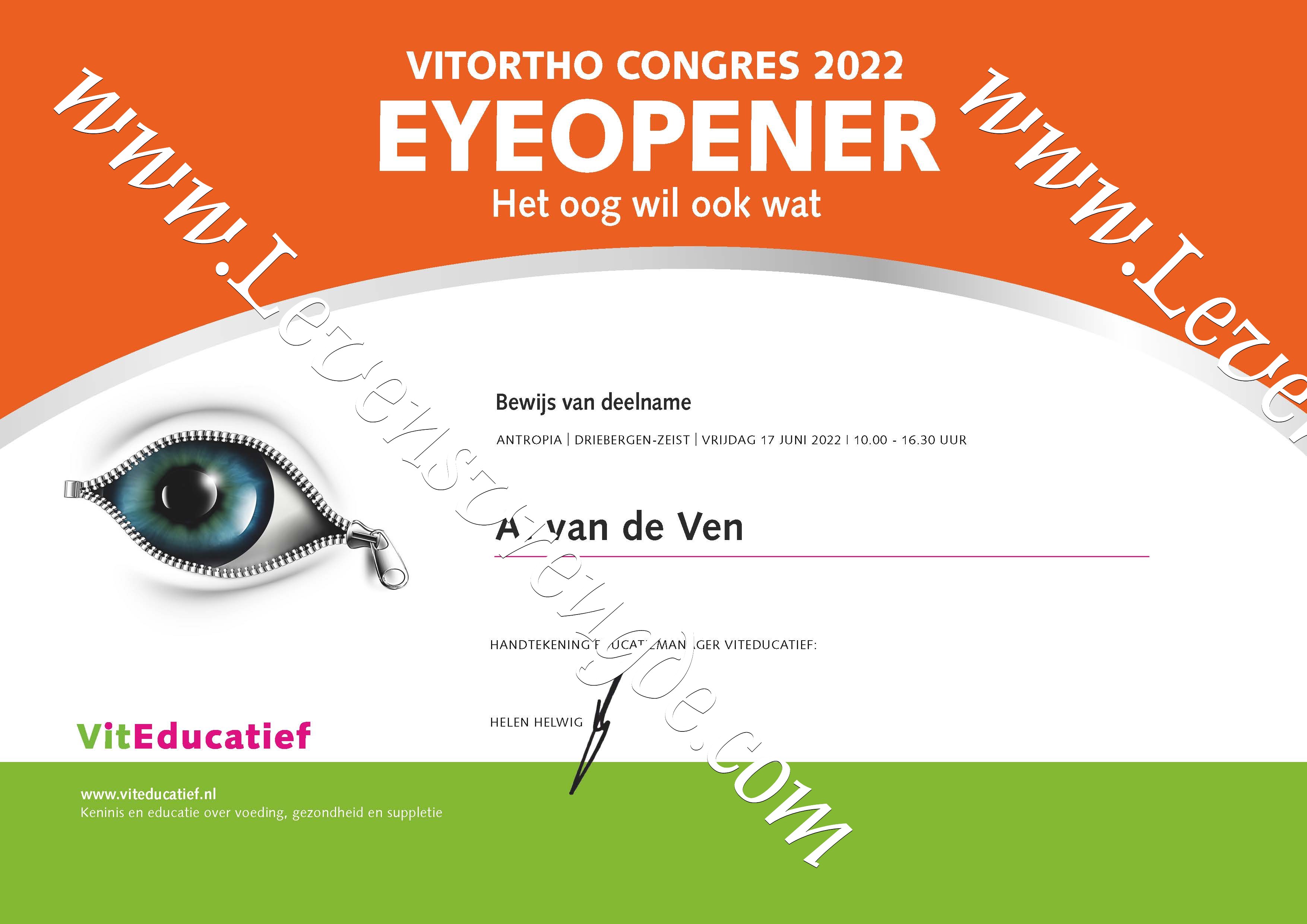 Eyeopener Het oog wil ook wat